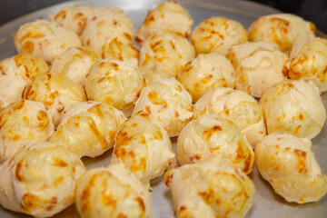 Traditional Brazilian cheese bread made with sour starch and cheese