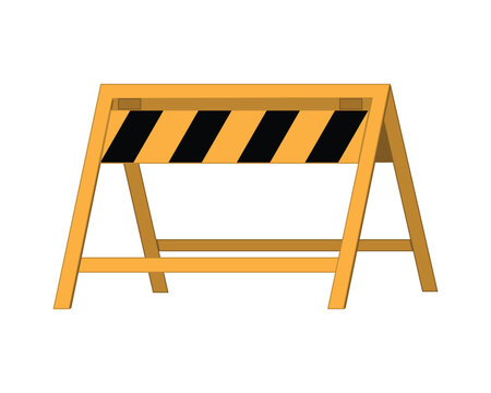 vector design of a sign or warning sign for a work or repair activity which is usually displayed on the side of the road in yellow or orange and black