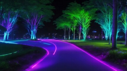illuminated path