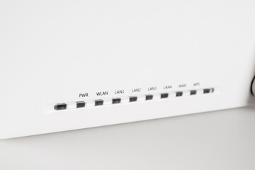 Wi-Fi router wireless Internet transmitter in the office and at home, isolated on white background
