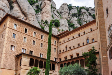 Montserrat monastery in mountains outside Barcelona, Spain