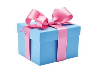 Obraz premium Gift box with bow isolated on a transparent background created with Generative AI technology