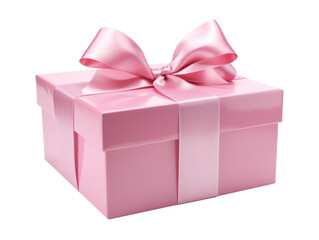Obraz premium Gift box with bow isolated on a transparent background created with Generative AI technology