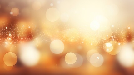 Fototapeta premium A minimalist yet festive background with gold ornaments and a blurred bokeh effect