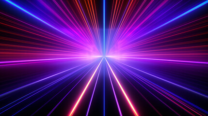 3D Rendered Neon Glow Abstract Backgrounds: Magenta Tones, Dynamic Ribbons, Virtual Clouds & Glowing Geometric Shapes in Dark Settings for Futuristic, Energy-Themed Wallpapers - generativ ai