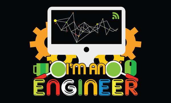Computer Engineer T-shirt Design Vector Template
