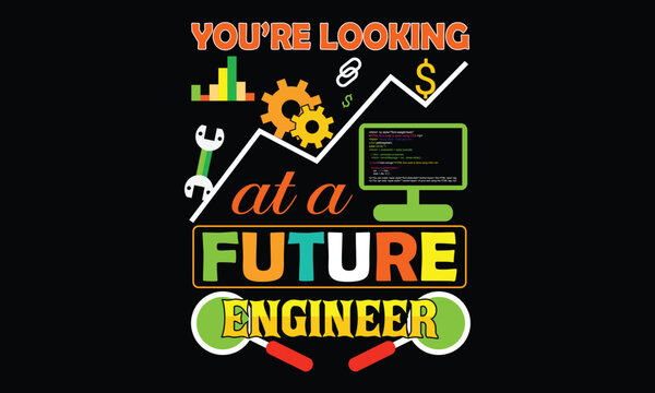 Computer Engineer T-shirt Design Vector Template