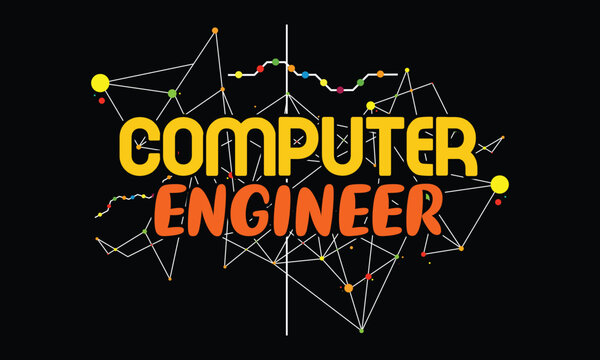 Computer Engineer T-shirt Design Vector Template