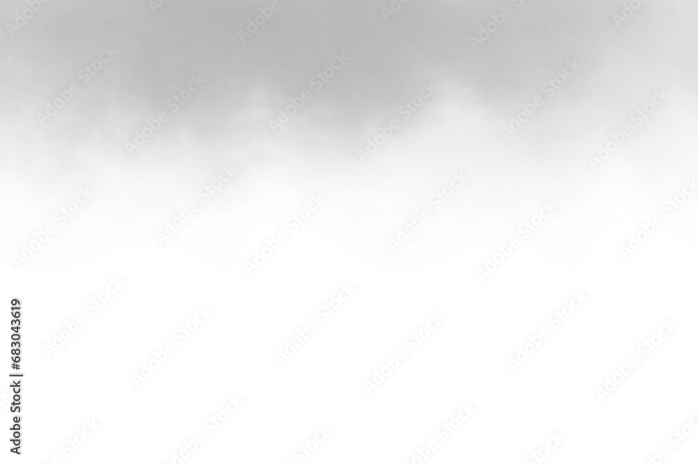 Wall mural texture of smoke on transparent background. isolated fog. texture of fog on white background