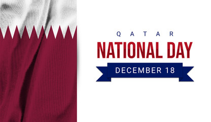 Fototapeta na wymiar Happy national day Qatar on december 18. Suitable for national day of Qatar