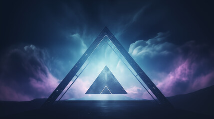 3D Rendered Neon Glow Abstract Backgrounds: Magenta Tones, Dynamic Ribbons, Virtual Clouds & Glowing Geometric Shapes in Dark Settings for Futuristic, Energy-Themed Wallpapers - generativ ai 