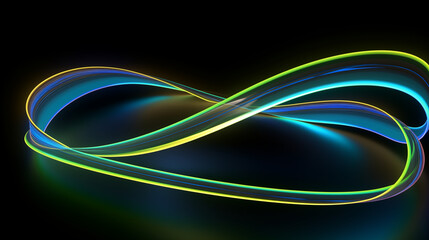 3D Rendered Neon Glow Abstract Backgrounds: Magenta Tones, Dynamic Ribbons, Virtual Clouds & Glowing Geometric Shapes in Dark Settings for Futuristic, Energy-Themed Wallpapers - generativ ai 