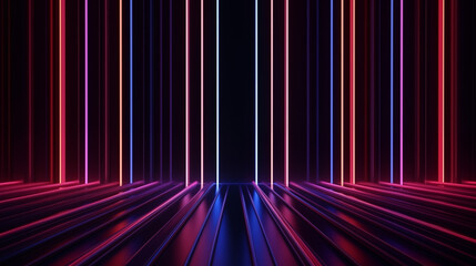 3D Rendered Neon Glow Abstract Backgrounds: Magenta Tones, Dynamic Ribbons, Virtual Clouds & Glowing Geometric Shapes in Dark Settings for Futuristic, Energy-Themed Wallpapers - generativ ai 