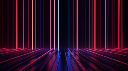 3D Rendered Neon Glow Abstract Backgrounds: Magenta Tones, Dynamic Ribbons, Virtual Clouds & Glowing Geometric Shapes in Dark Settings for Futuristic, Energy-Themed Wallpapers - generativ ai 