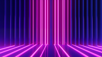 3D Rendered Neon Glow Abstract Backgrounds: Magenta Tones, Dynamic Ribbons, Virtual Clouds & Glowing Geometric Shapes in Dark Settings for Futuristic, Energy-Themed Wallpapers - generativ ai 