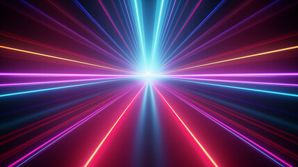 3D Rendered Neon Glow Abstract Backgrounds: Magenta Tones, Dynamic Ribbons, Virtual Clouds & Glowing Geometric Shapes in Dark Settings for Futuristic, Energy-Themed Wallpapers - generativ ai 