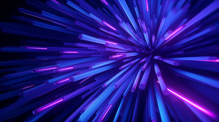 3D Rendered Neon Glow Abstract Backgrounds: Magenta Tones, Dynamic Ribbons, Virtual Clouds & Glowing Geometric Shapes in Dark Settings for Futuristic, Energy-Themed Wallpapers - generativ ai 