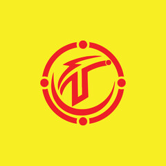 letters t text logo design vector