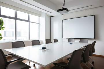 Conference office interior room boardroom business table