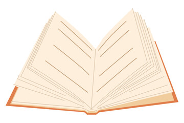 open book . open School book. Bookstore, library icon. Science literature, dictionary. Education and online class concept.Studies symbol. Textbook stack for reading. vector. anner for book festival. 