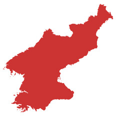 Vector map of North Korea