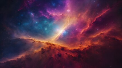 sunrise in space.Created with Generative AI technology