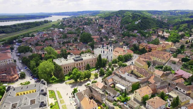 Drone flight above clerical and grammar high schools and orthodox churches in Serbia