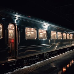 Obraz premium christmas retro train