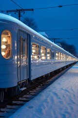 Fototapeta premium christmas retro train