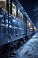 Obraz premium christmas retro train