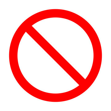 Verboten Schild in rot Vektor Symbol