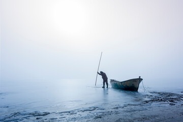 The story of a fisherman who wants to make a way for herself on a frozen lake on winter days and tries to get her fishing boat out of the ice.  - Powered by Adobe