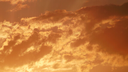Sunset in rural clouds