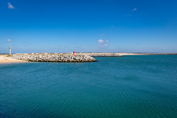Fototapeta premium Forte de Santa Catarina Beach on the Atlantic Ocean coast in Figueira da Foz city, Coimbra District of Portugal