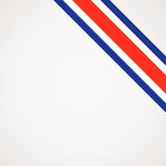 Corner ribbon flag of Costa Rica