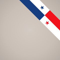 Corner ribbon flag of Panama