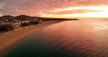 Aqua to Orange Radiance Cabo San Lucas at Daybreak from Above