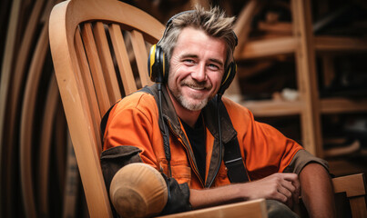 portrait of Furniture Finisher, who Shape, finish, and refinish damaged, worn, or used furniture or new high-grade furniture to specified color or finish