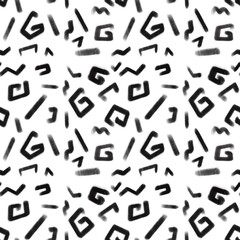 Abstract geometrical black seamless pattern 