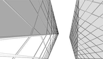 Obraz premium Abstract architecture vector 3d illustration