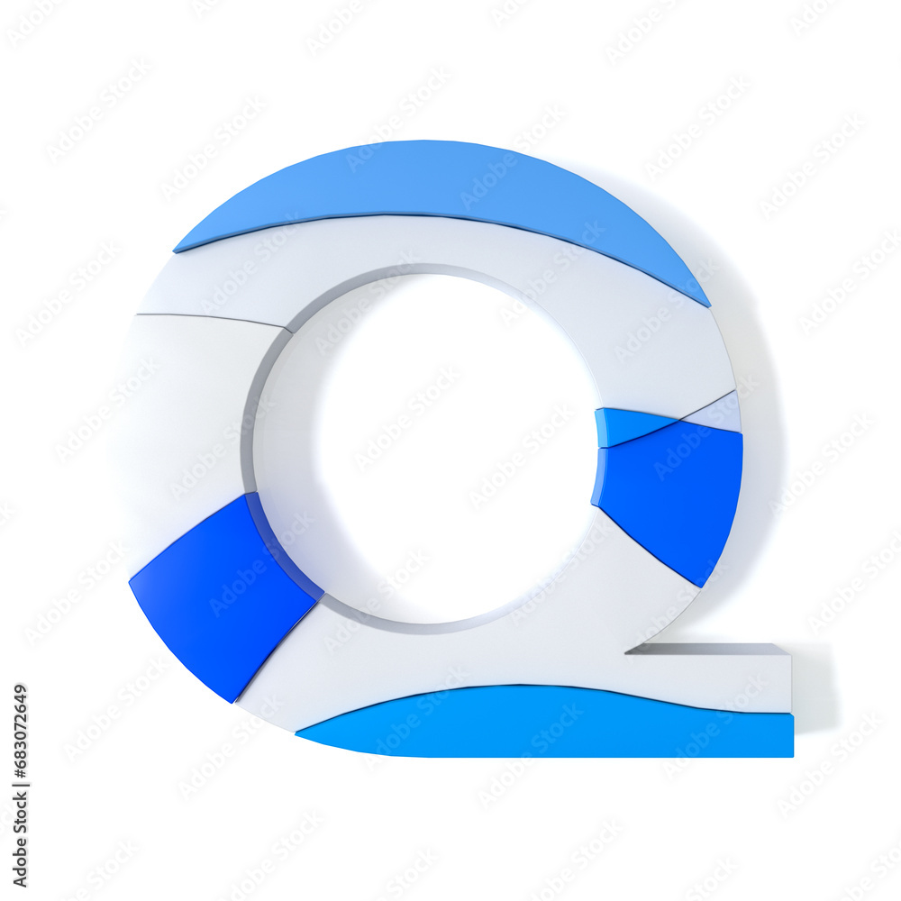 Poster multicolored extruded alphabet 