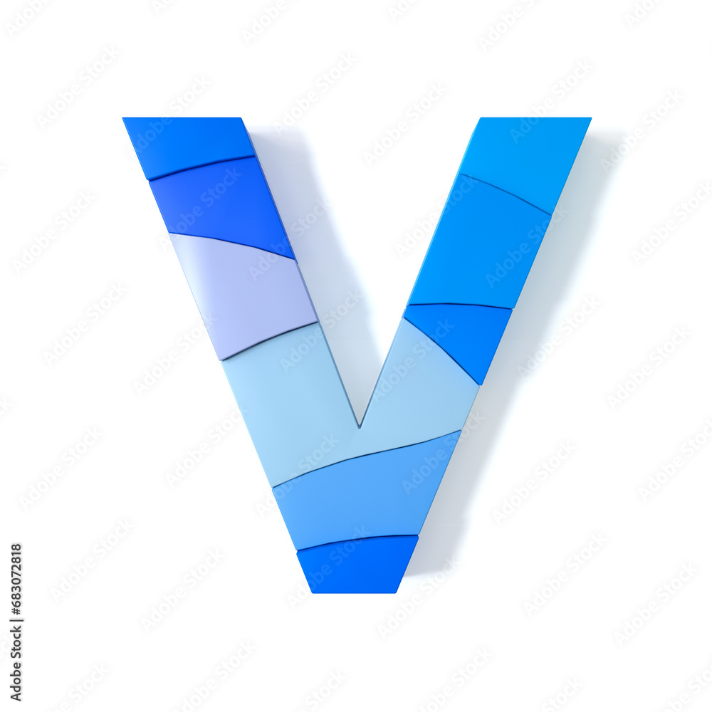 Poster multicolored extruded alphabet 