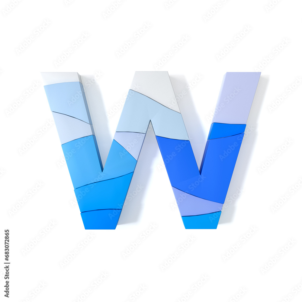 Poster multicolored extruded alphabet 