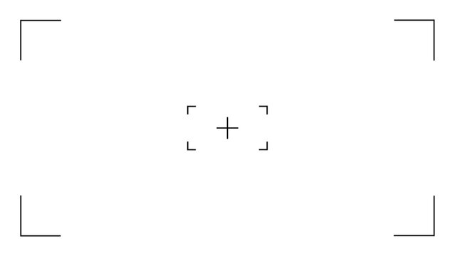 Video camera viewfinder . Camera display full hd format. Video filming screen vector template.