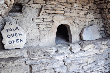 Ancient oven in Village des Bories open air museum near Gordes village in Provence region of France