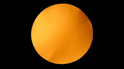 Light Orange round Paper Note on a black Background. Brainstorming Template with Copy Space