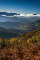Fototapeta premium Autumn landscape in the Ariege Pyrenees in south-west France