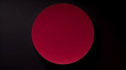 Ruby round Paper Note on a black Background. Brainstorming Template with Copy Space