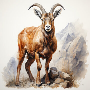 Waterco Chamois Clipart illustration Generative Ai