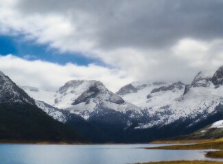 Fototapeta na wymiar Snowy mountains